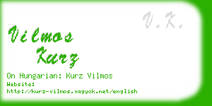 vilmos kurz business card